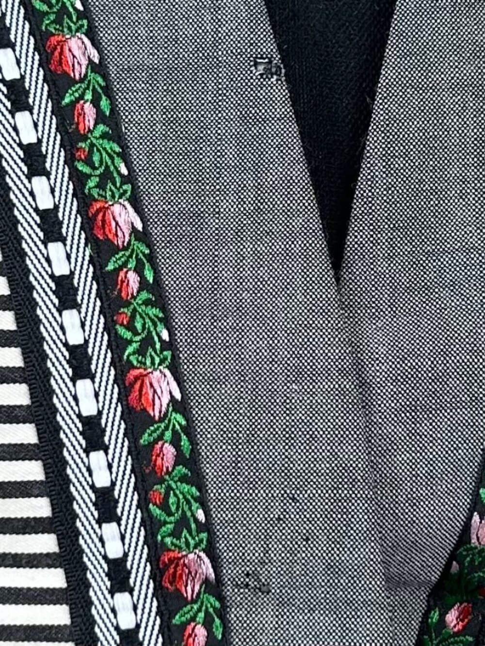 Ala Bonne Renommee Paris Art To Wear Striped Cropped Jacket Size S - Picture 10 of 11
